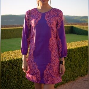 Juicy Couture Purple and Pink Long Sleeve Dress